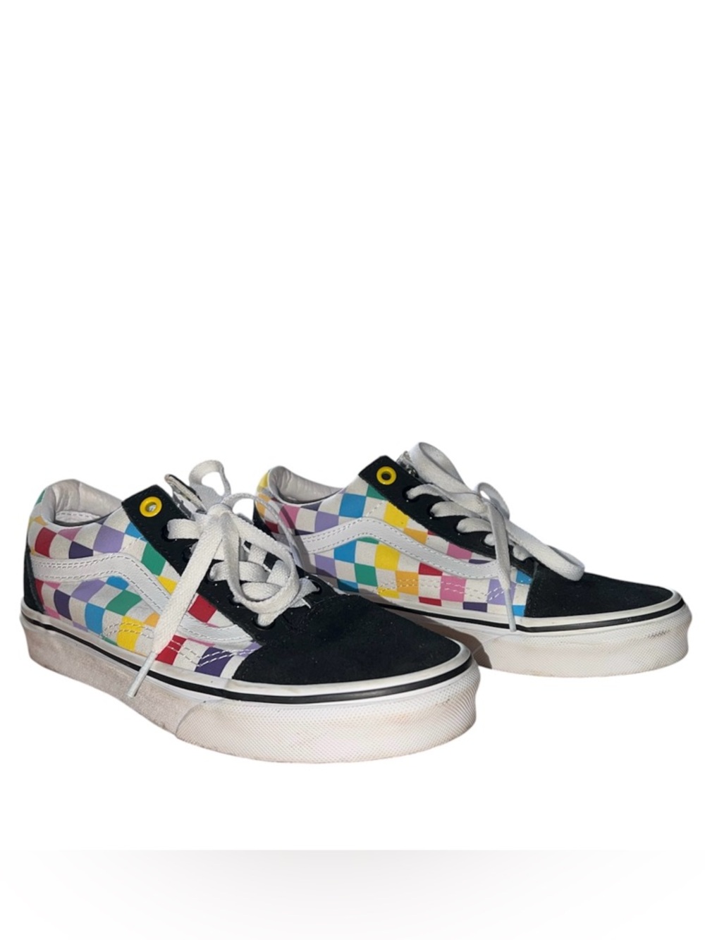Rainbow Checkered Old Skool Vans